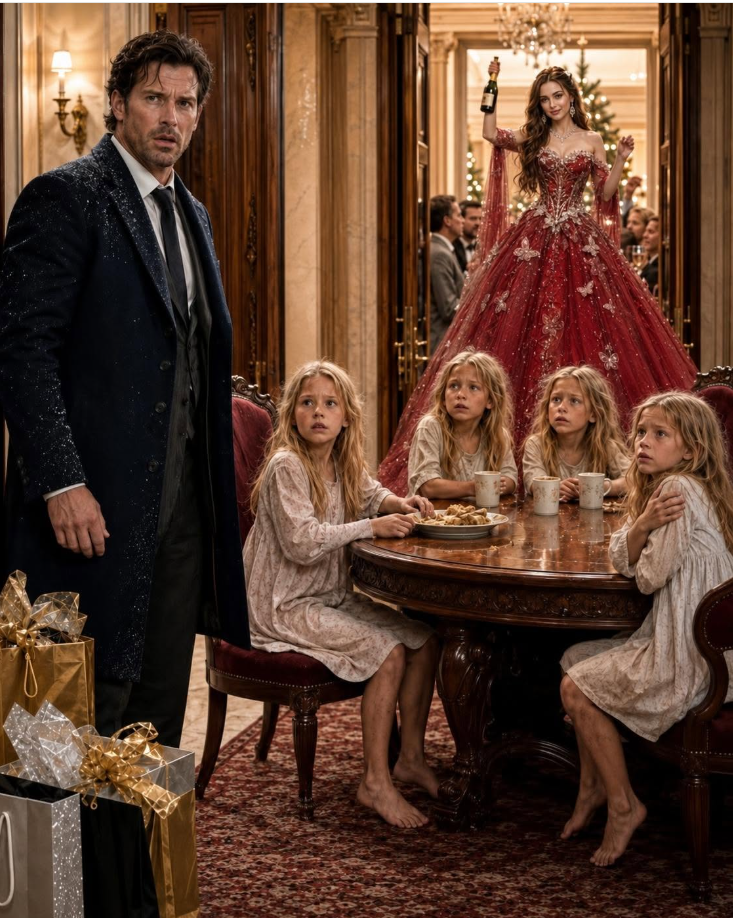 1.I came home for Christmas expecting my four little daughters to run into my arms. Instead, I found them barefoot and freezing, begging me not to throw away the moldy bread they were sharing while my new wife danced downstairs in diamonds. Vanessa thought my money had made her untouchable—but as I stood there staring at my starving five-year-old girls, I realized she had no idea what I had just discovered… or what I was about to do.