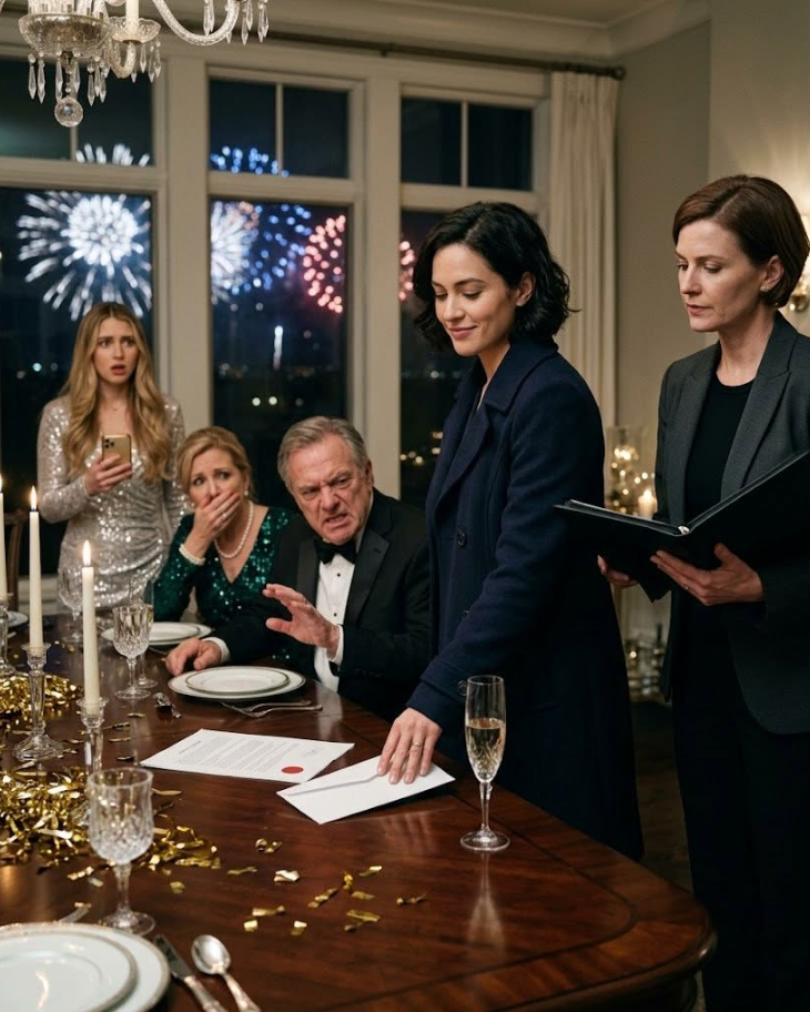 Three minutes after midnight on New Year’s Eve, my father pointed at me across the dining table and said, "It’s time to remove the useless people from this family. You’re first."