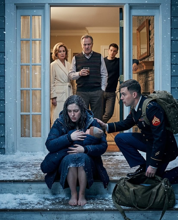 My parents left my barefoot wife and six-month-old son freezing on my porch during a blizzard—then sat beside my fireplace and told me, "Put her back outside."