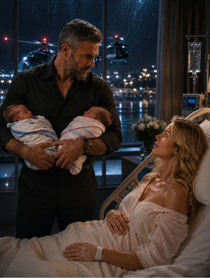 The Mafia Boss Stormed Into the Hospital to Destroy His Ex-Wife — Then She Placed Two Newborns in His Arms and Whispered Six Words That Broke Him