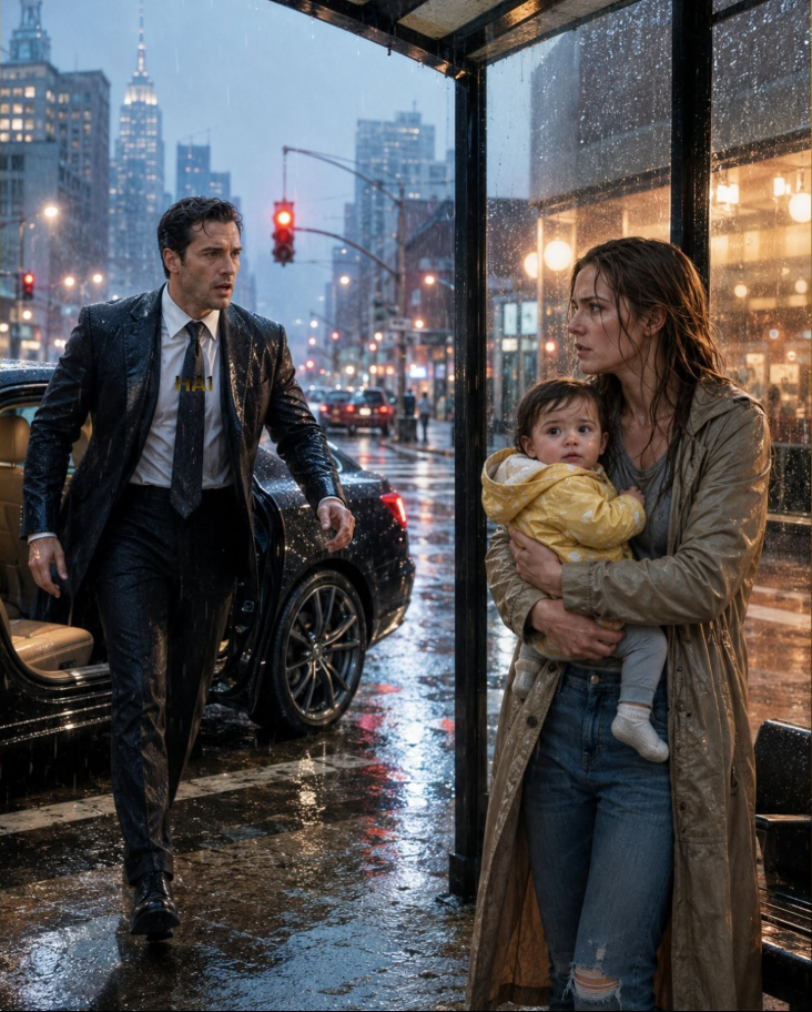 billionaire stopped his car in astonishment – ​​he saw his ex-wife carrying a little girl in the rain and was about to mock her when she whispered, "Keep your billionaires – my daughter already knows my name."