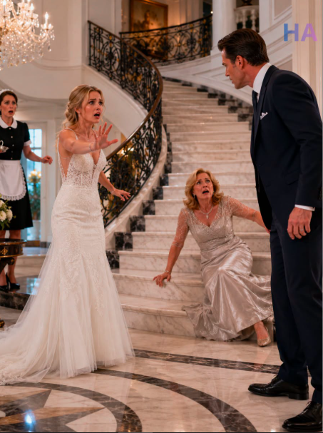 d.When the Billionaire’s Fiancée Was Accused of Shoving His Mother Down the Grand Staircase, One Maid’s Little Girl Exposed the Lie That Money Almost Buried