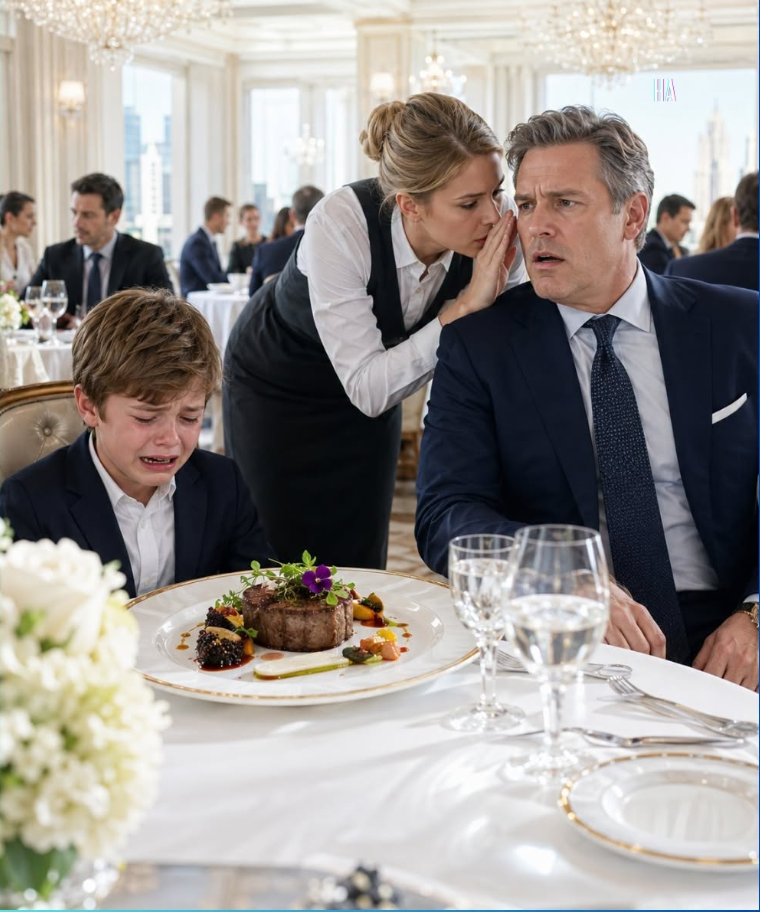 the billionaire’s son cried into a $300 dinner, then a waitress whispered the truth his father paid millions not to hear