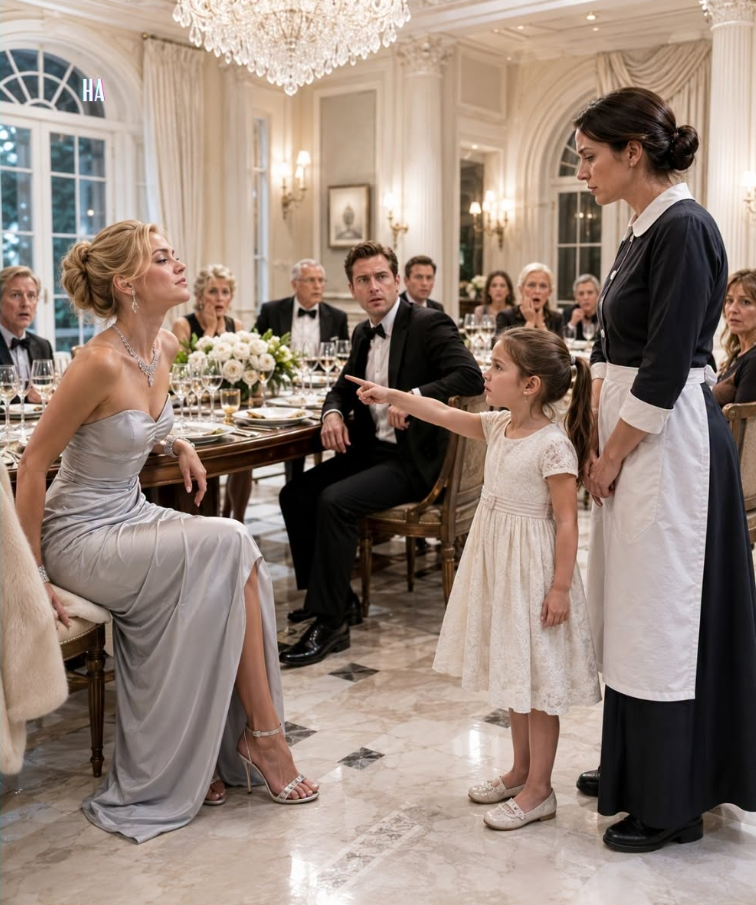 The Billionaire’s Fiancée Mocked the Maid at Dinner Until Her Little Girl Stood Up and Made the Whole Room Ashamed