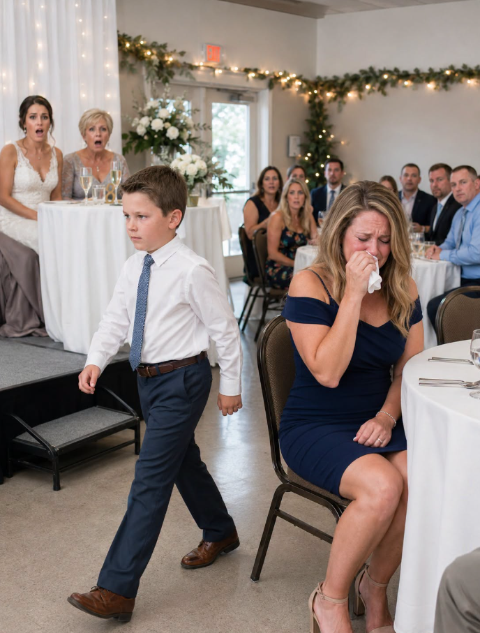 I sat motionless as the whole wedding reception broke into laughter.
