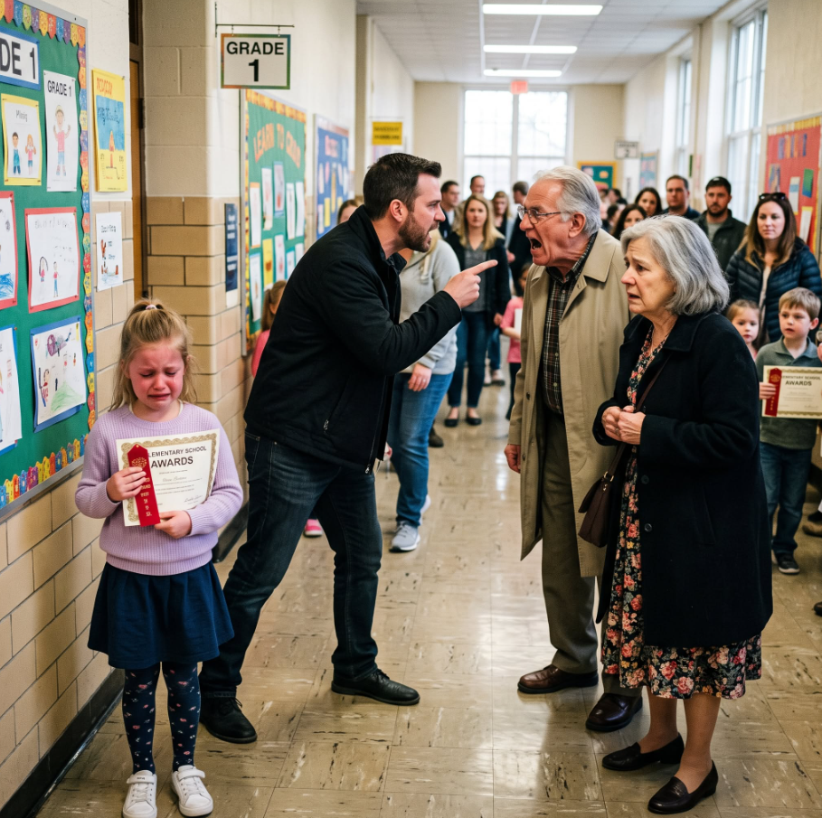 9.After my 6-year-old daughter won first place in a major competition, she rushed over to tell my parents, beaming with pride