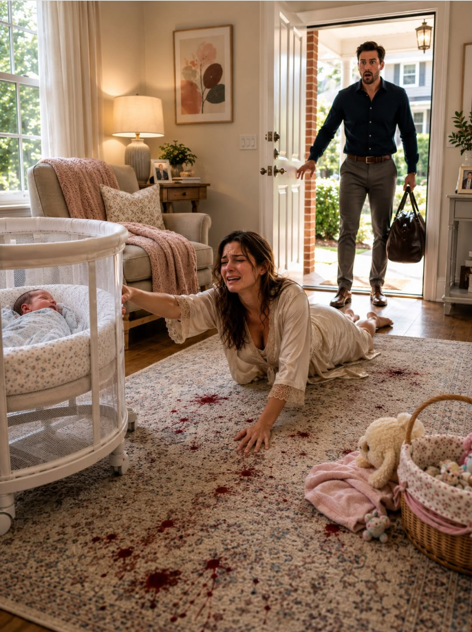 I was bleeding to death on my newborn son’s nursery floor while my husband toasted himself at a luxury mountain resort
