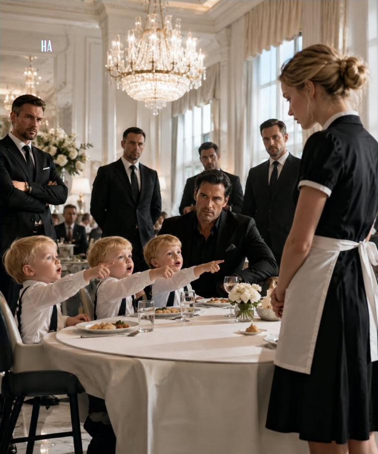 The Mafia Boss’s Silent Triplets Spoke Their First Words at Lunch, and Every Finger Pointed at the Waitress