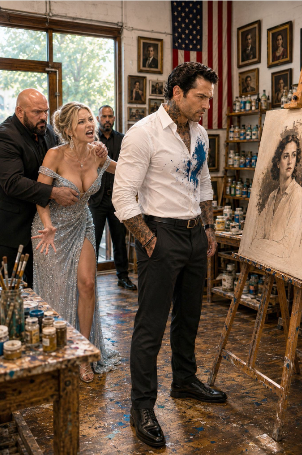 The Mafia Boss Came to Seize the Curvy Artist's Shop—But After She Splashed Blue Paint Across His $12,000 Shirt, He Froze Before an Unfinished Portrait…