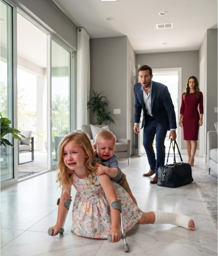 A father returned home expecting a quiet reunion, but instead found his young daughter crawling across the floor while protecting her weak baby brother.