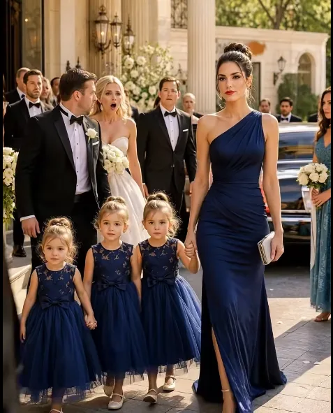 The sleek, midnight-black stretch limousine moved slowly along the stone driveway, its dark tinted windows reflecting the bright morning sun and the stunned faces of sixty high-society guests.