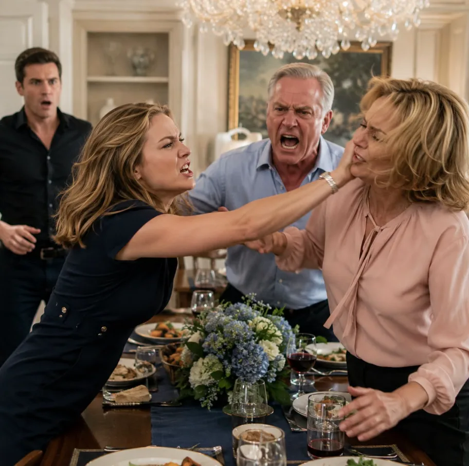 The doorbell echoed through the suffocating quiet of the dining room like a tolling bell.  My father froze, his napkin half-crumpled in his fist.