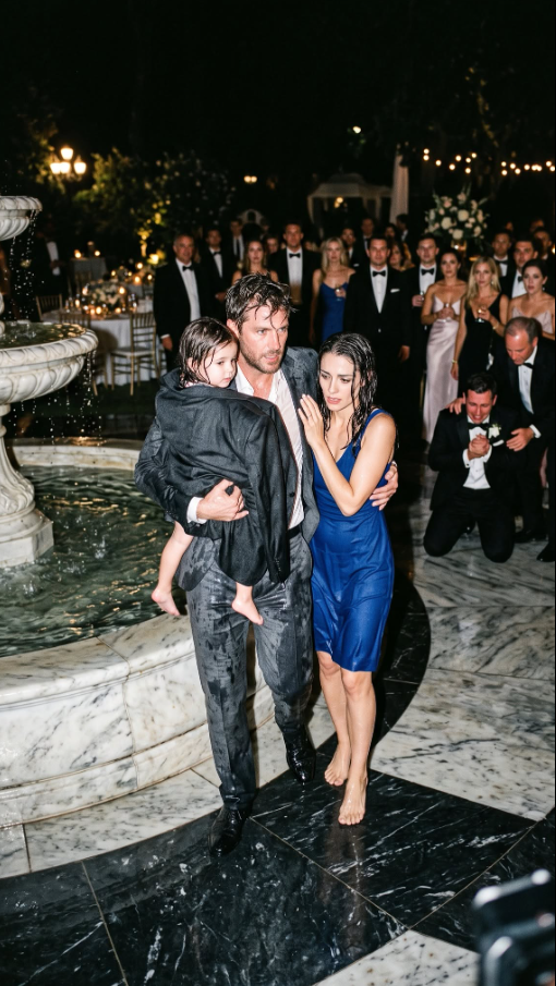 My father shoved me and my four-year-old daughter into a wedding fountain while my sister's guests laughed.