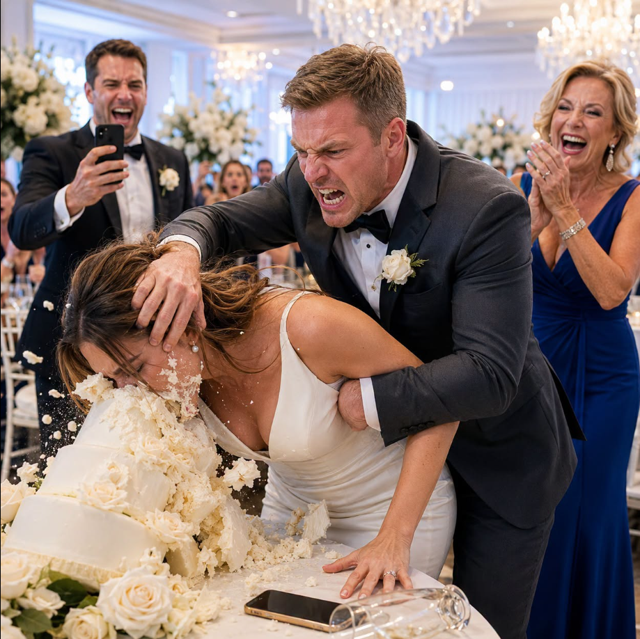 My wedding turned into a nightmare when my husband suddenly grabbed me in front of our guests and shoved my face into the wedding cake while his friends laughed. I stood there frozen, frosting covering my dress, then slowly removed my ring. “I’d rather walk away right now than spend my life trapped with you,” I said. He laughed—until I made one phone call and his entire family realized exactly what walking away would cost him...