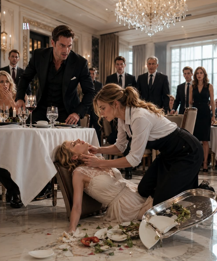 The Mafia Boss Thought His Sister Was Dying at Dinner Until the Broke Waitress He Had Ignored Dropped Her Tray and Took Control