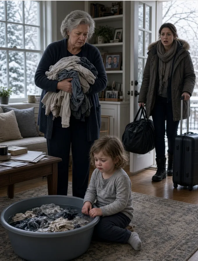 The silence in the narrow hallway was suffocating, broken only by the soft rustle of paper as three-year-old Wren pulled a loaf of bread from the canvas bag, her small hands trembling.