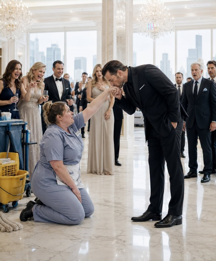 Everyone laughed when the obese janitor fell to her knees until Chicago’s most feared man kissed her hand