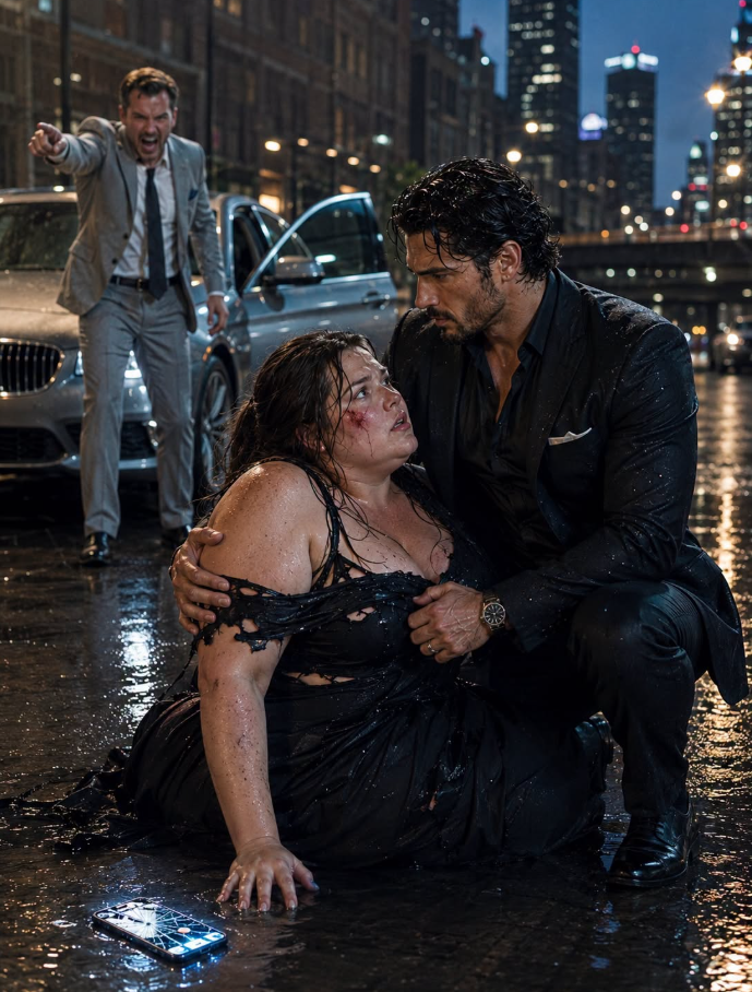 Her Husband Threw Her Into a Chicago Gutter After the Gala—Then the Man Who Ruled the Docks Knelt in the Rain Beside Her