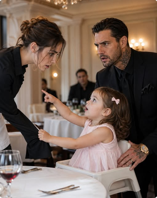The mafia boss’s silent daughter shocked an entire restaurant when she pointed at a waitress and whispered the one word no one had heard in two years: “Mama.” What happened next revealed a buried secret connecting a grieving woman, a powerful family, and a child who was never supposed to be found.