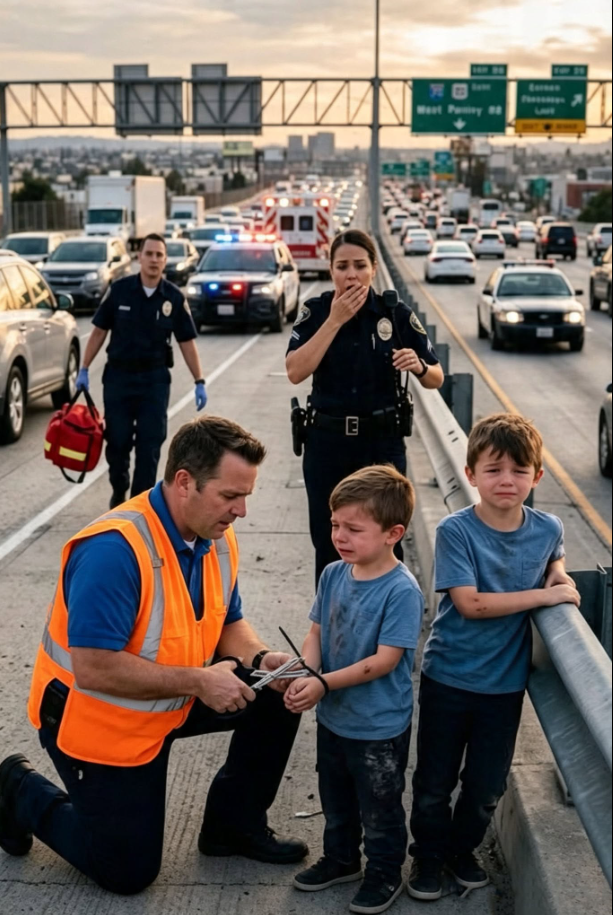 I Thought Two Twin Boys Were Frozen in Terror on an Overpass… Until I Tried to Pick Them Up and Saw What Had Been Done to Them...