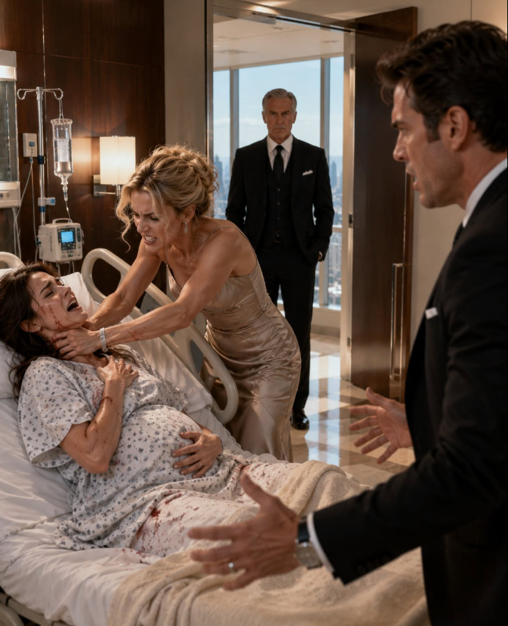 His Mistress Attacked His Pregnant Wife in a Locked Hospital Room — Then Her Quiet Father Revealed He Owned the Power to Destroy Everything They Built.