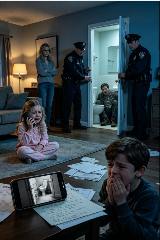 My 4-Year-Old Niece Called 911 Whispering “Mommy Locked Daddy In The Bathroom For 3 Days”—But When Police Opened The Door, His Hidden Camera Destroyed Her Brother Too...