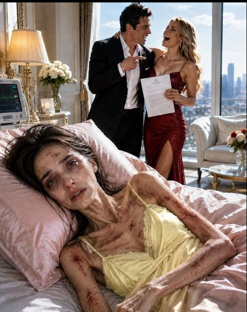 My husband brought his mistress into our bedroom while I lay dying, then let her measure the windows for the curtains she planned to hang after my funeral. They believed months of secret poisoning had erased my voice and secured my billion-dollar fortune—but one final message to my lawyer turned their dream into the beginning of a nightmare.