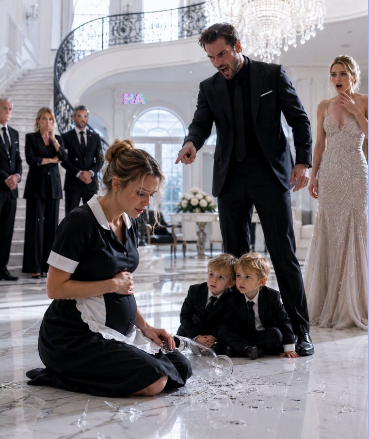 The Billionaire Mafia Boss Fired His Maid Over One Shattered Glass, but the Twins Beneath Her Heart Exposed the Fiancée Who Had Already Chosen His Grave