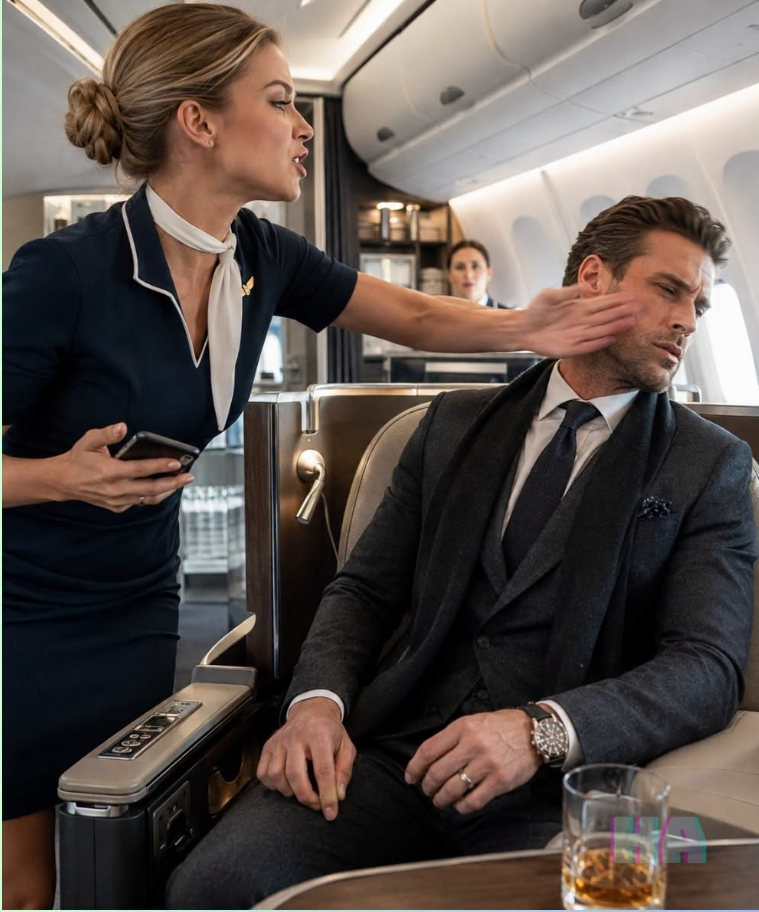 The Flight Attendant Slapped the Billionaire Boss in Seat 2A, but the Call She Made Two Minutes Later Wasn’t to Have Her Fired