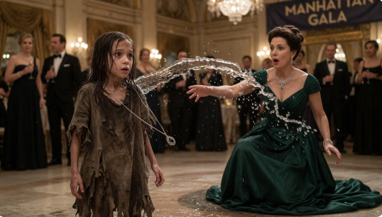 "A Wealthy Woman Threw Water At Me And Called Me A Thief During A Manhattan Gala—Then My Necklace Fell Onto The Marble, And She Dropped To Her Knees.