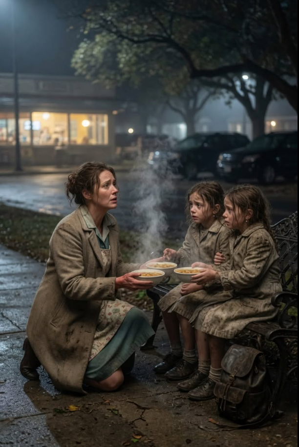 WAITRESS SHARES SOUP WITH HOMELESS TWINS IN PARK – NEXT DAY BILLIONAIRE SENDS THREE SUVS