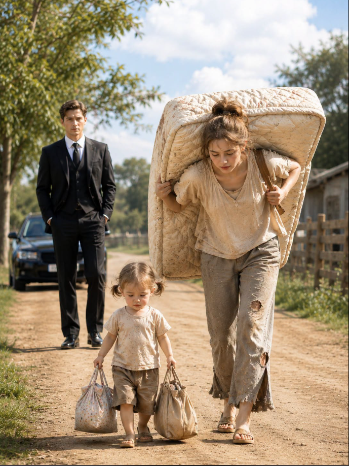 A Billionaire Froze When He Saw His First Love Carrying a Mattress Down a Dirt Road