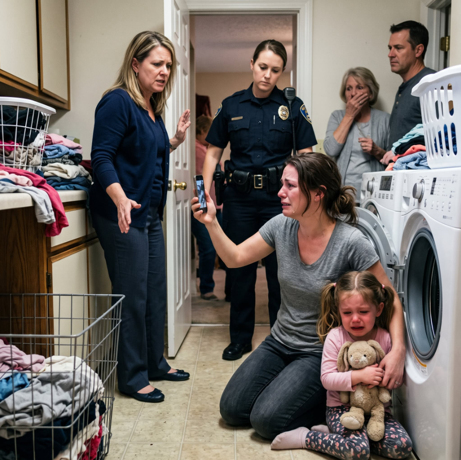 My 5-Year-Old Hid Behind the Washing Machine With a Mark on Her Face — One Photo Exposed the Truth and Made Me Call the Police