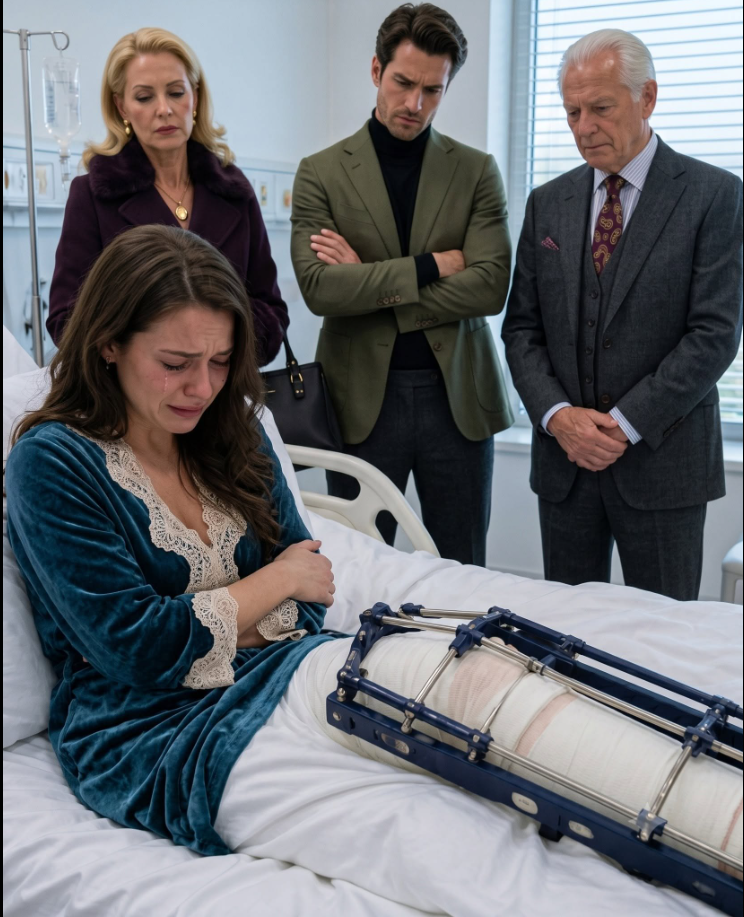 My mother-in-law brought a heavy rolling pin crashing down on my leg while my husband stood over me without lifting a finger. Looking down at me with complete indifference, he said, “Maybe now you'll finally learn to obey.” Three days later, the two of them walked into my hospital room smiling and joking—never realizing every word they spoke was being recorded, my attorney had already begun legal proceedings, and detectives were searching their home under a warrant.