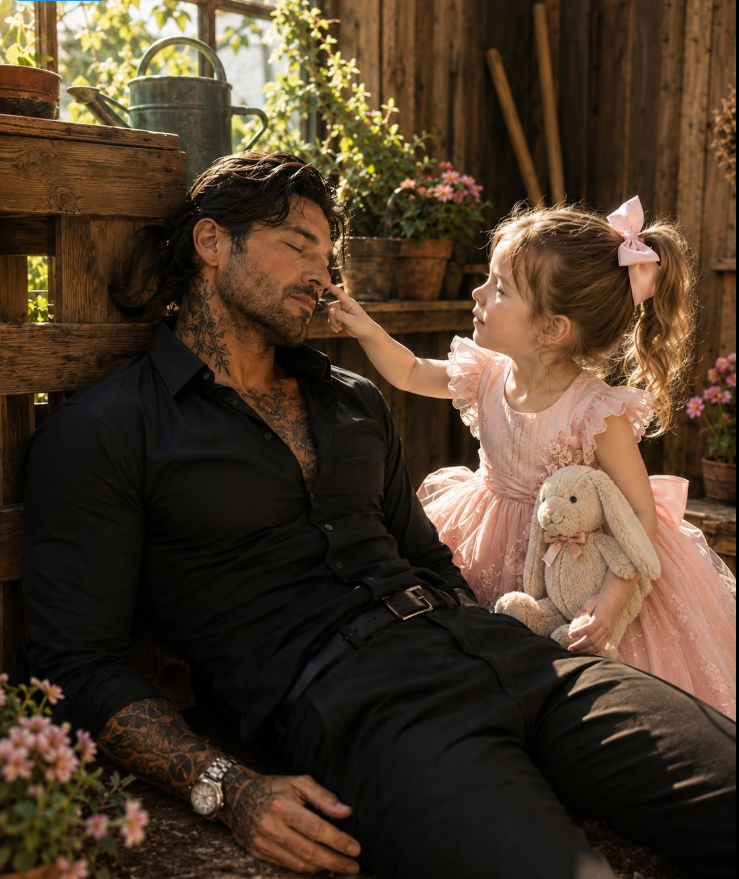 My three-year-old daughter found an injured stranger hiding beneath a mansion while armed men searched the property above us—and instead of screaming, she pressed a cartoon bandage against his cheek and whispered, “Shh. Mommy will protect you.” I didn’t know the man was one of New York’s most feared crime bosses until we discovered a hidden recording downstairs proving the person trying to remove him from power was someone inside his own family.