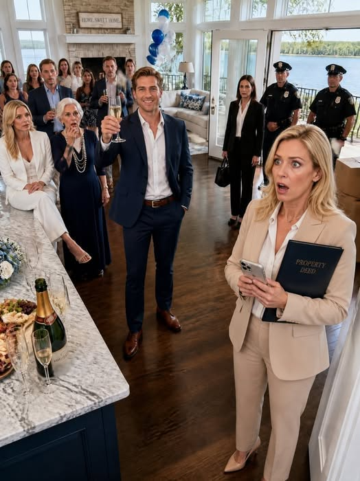 Inside the lake house I had secretly bought, my brother raised a champagne glass while my pearl-wearing mother smiled beside him and declared,