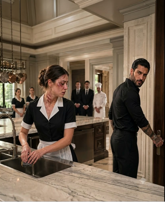 The Maid Was Crying in the Mafia Boss’s Kitchen… Then He Locked the Door and Asked Who Hurt Her