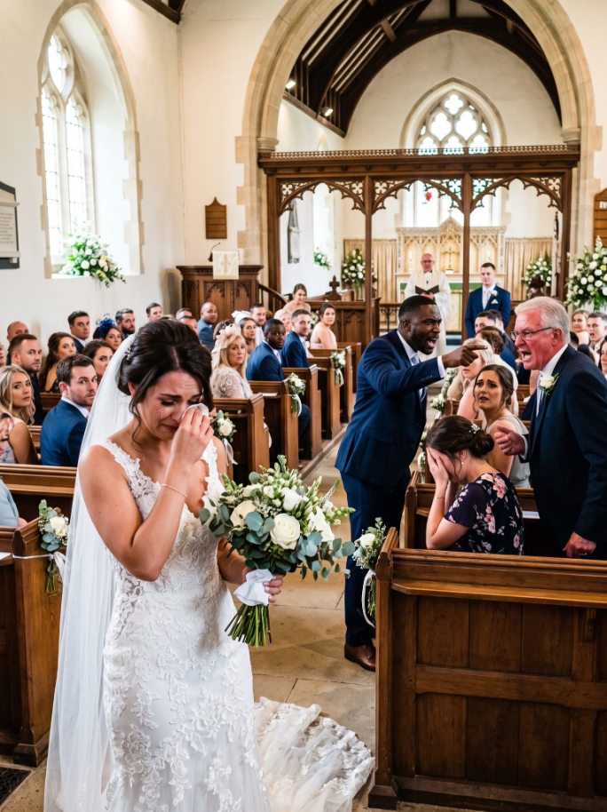 My dad laughed and told me to walk myself down the aisle because I was marrying a nobody. Mom sat beside him in the back row while I walked alone, gripping my bouquet. Then the chapel doors opened, and thirty strangers in matching grey lined the aisle before one faced my father and said, “Sir—”