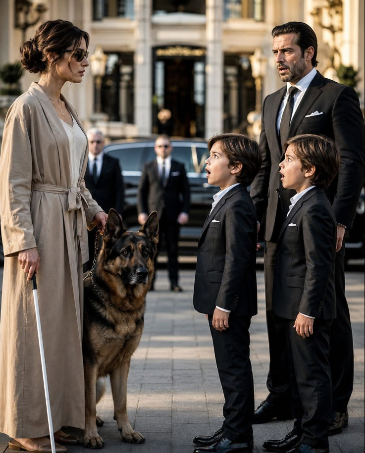 Mafia Boss's Twins Saw A Blind Woman With A Fierce Dog — Her Face Froze Them Instantly