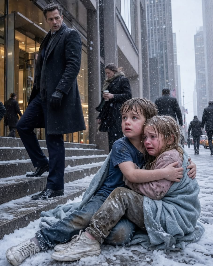 1.Freezing boy hugs baby sister — until a millionaire CEO stops and says, “I’m taking you with me