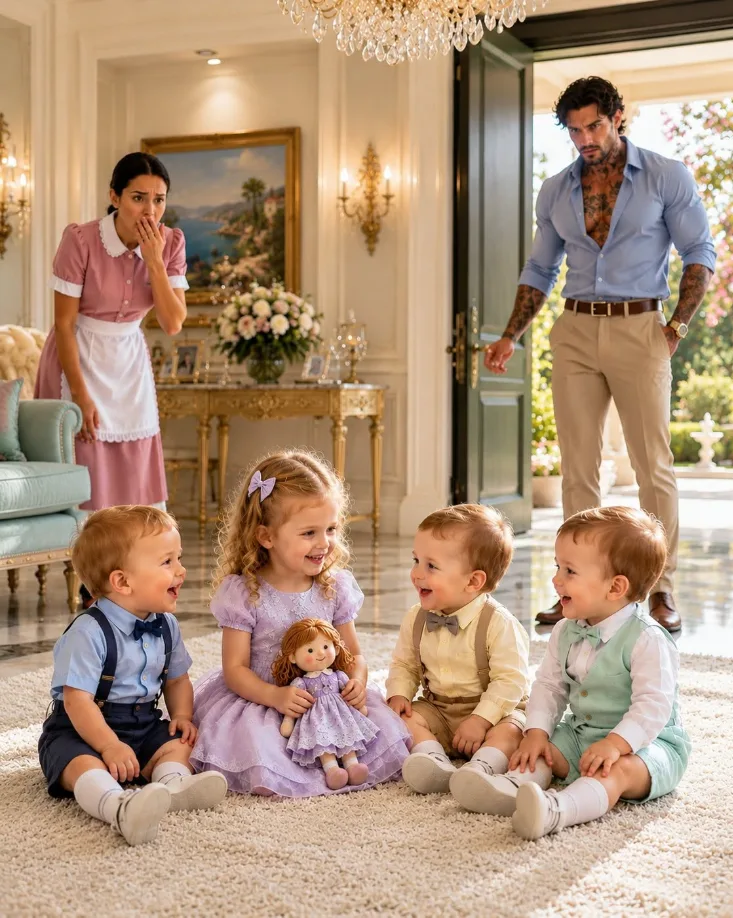 The heavy velvet drapes of the Moretti nursery blocked out the midnight fog rolling off the harbor, but they couldn't muffle the shrill, desperate wails of the triplets.