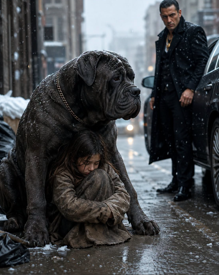A Giant Mastiff Protected a Homeless Girl in the Cold — The Mafia Boss Was Shocked