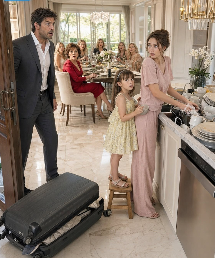 I Came Home Two Days Early and Found My Mother Throwing a Party With 20 Friends While My Wife Had Both Hands Bandaged and My 5-Year-Old Daughter Was Crying Over the Sink. “Serve My Guests First, Then You Can Eat,” My Mother Ordered. I Said Nothing—I Gave Everyone Five Minutes to Leave. Then a Pot of Boiling Water and a Hidden Recording Exposed What Had Really Been Happening in My Home.