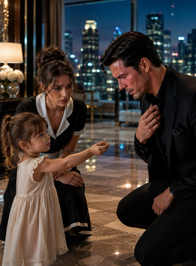The Maid's Toddler Quietly Handed the Billionaire an Ancient Family Ring... One Look Made Him Break