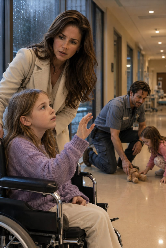 Her Daughter Had Been Silent for Three Years—Then a Maintenance Worker Knelt Beside Her Wheelchair and She Whispered Two Words That Changed Everything