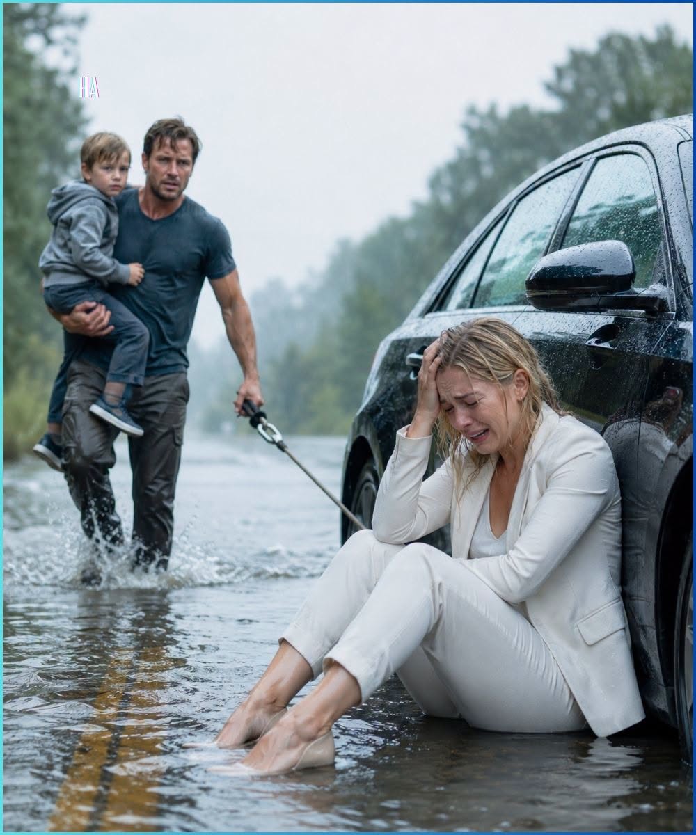 The rain on Riverbend Parkway did not stop when Damon pushed the SUV onto the gravel incline of an abandoned gas station lot.