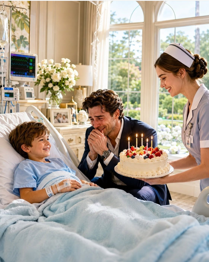 a.The Millionaire Thought His Son Had Two Weeks Left Until the Maid Brought a Cake That Made Him Want to Live