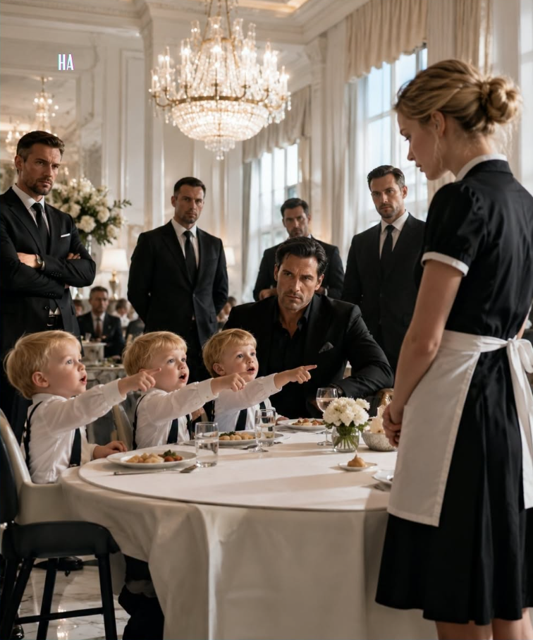 d.The Mafia Boss’s Silent Triplets Spoke Their First Words at Lunch, and Every Finger Pointed at the Waitress