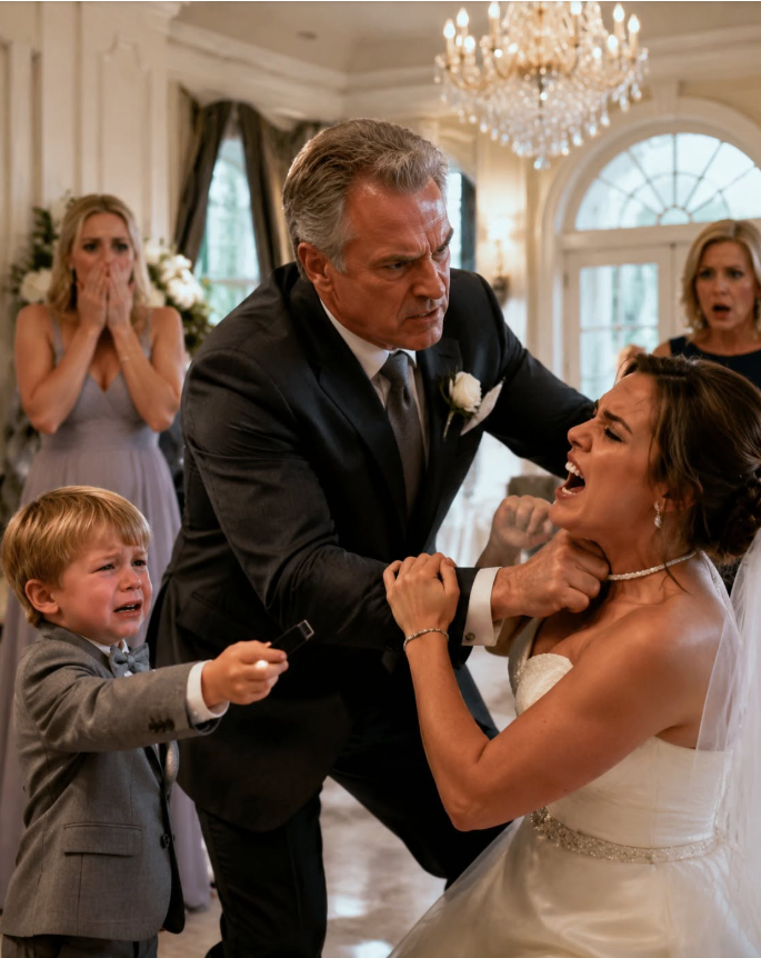 "Before I walked down the aisle, my 3-year-old grandson grabbed my hand and whispered, “Grandpa, she h:urt Mommy while you were gone.” Then he pointed straight at my future wife. I forced myself to stay calm—until he reached into his little suit pocket and pulled out something that left me completely speechless.