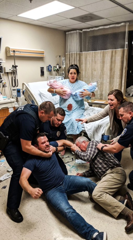 "The day I married the man I loved, my dad kicked me out. My barren sister just stood there smiling. Hours after I gave birth to twin boys, my parents & sister burst into my hospital room. My dad demanded one baby for my sister. When I refused, he slammed both fists into my fresh C-section wound. I screamed in pain… then every face went pale, because suddenly…